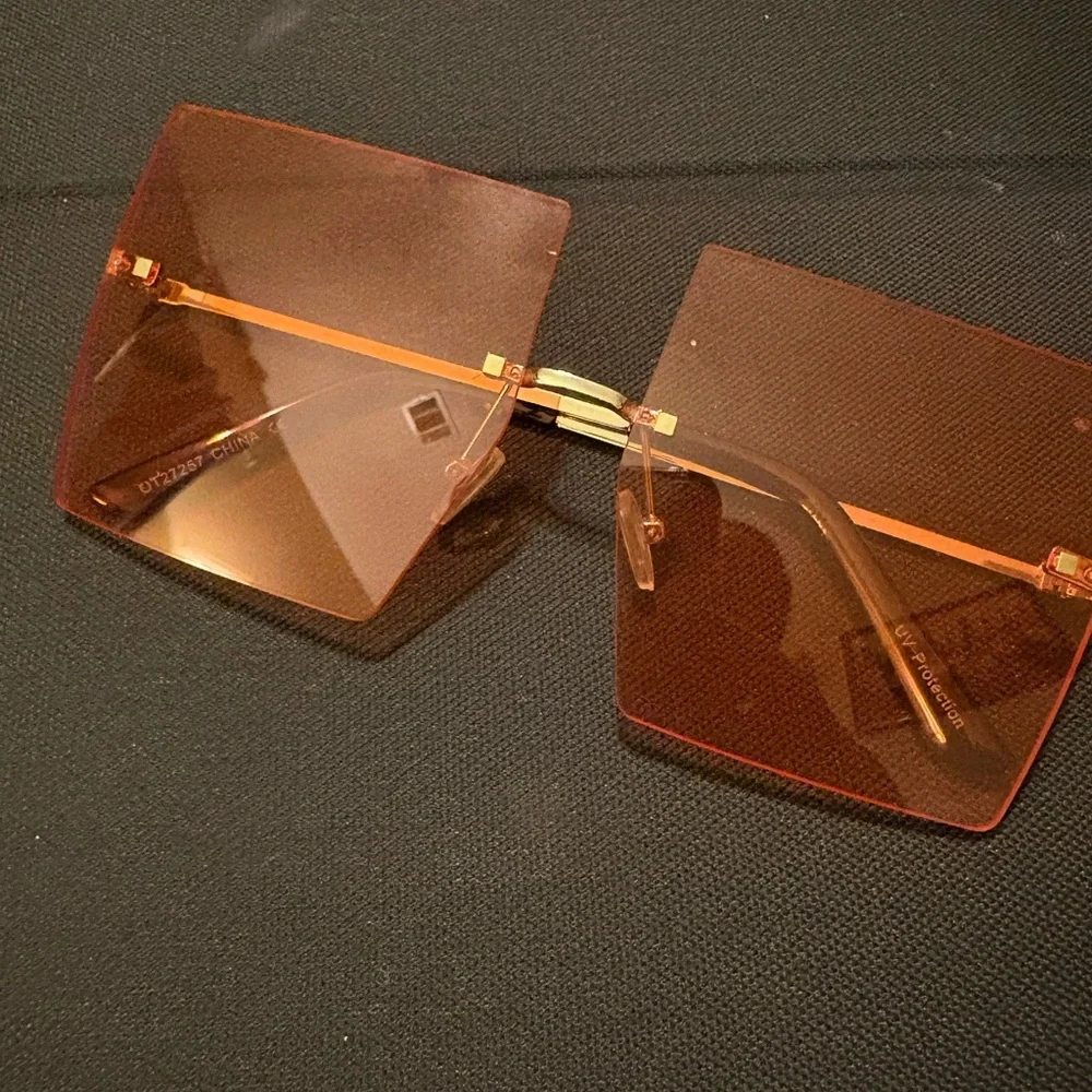 Square Orange Sunglasses